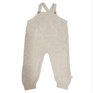 Snug Overalls Baby Onesie Oatmeal Beige Soft Knit Romper Pants Kids 3m - 6m